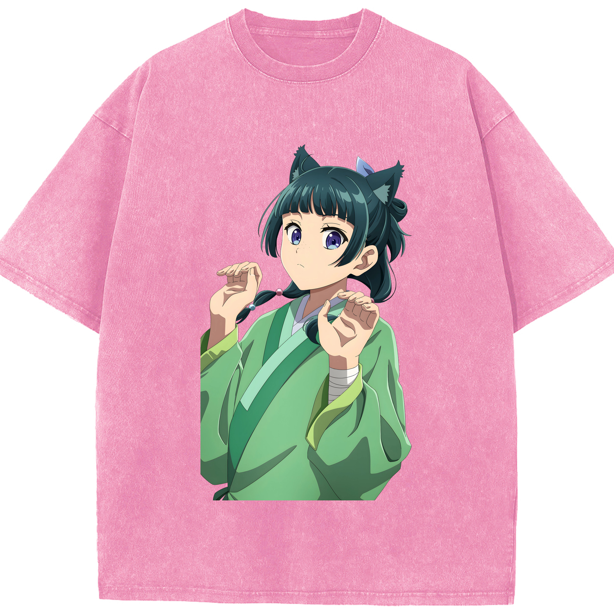 （画像用） 薬屋のひとりごと The Apothecary Diaries 綿100% ヴィンテージ風 半袖Tシャツ（フロントプリント）
